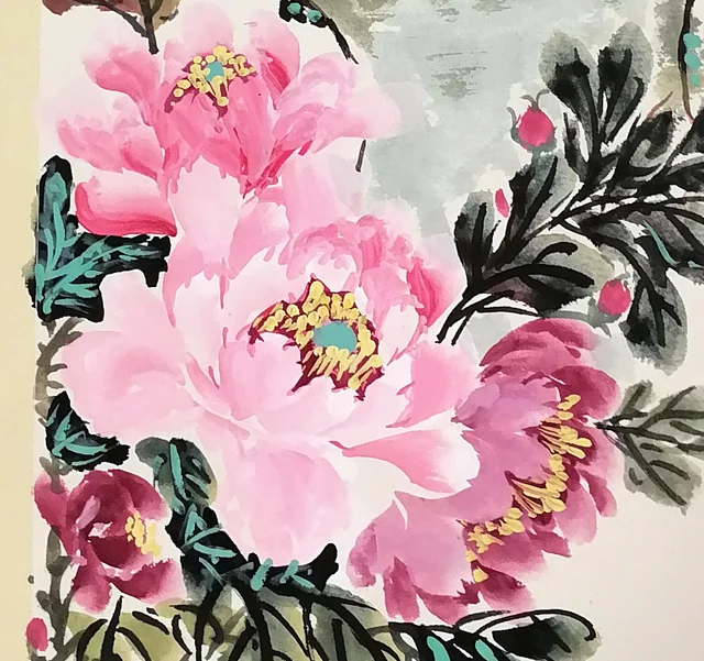 Pink peonies, shaded petal by petal.
