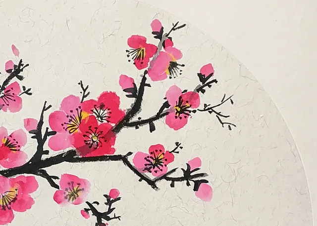 Red blossom with ink stamens.