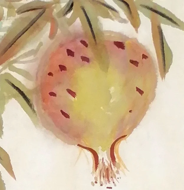 The unopened fruit at the top.